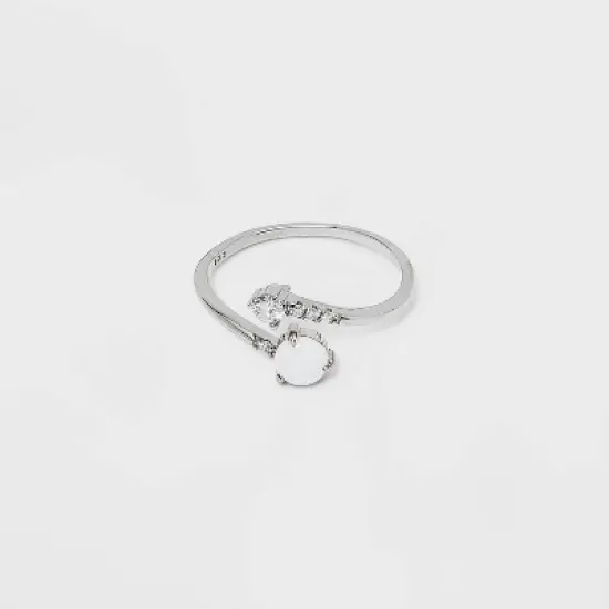 Sterling Silver Opal Band Ring - A New Day&trade; Silver image {2}