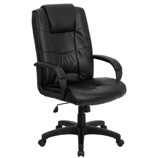 Emma and Oliver High Back Multi-Line Stitch Executive Swivel Office Chair with Arms image {11}