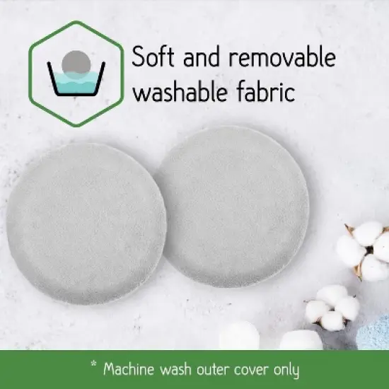 Evergreen Pet Supplies [2 Pack] 9" Round Microwave Pet Heating Pad for Hours of Soothing Warmth - Easy Clean Warming Disc with Washable Cover image {3}