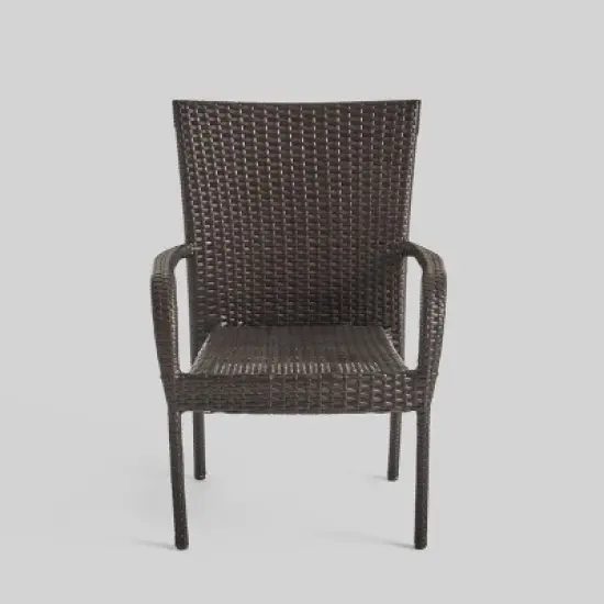 5pc Stamford Wood & Wicker Dining Set Teak - Christopher Knight Home image {3}