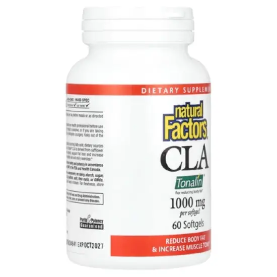 Natural Factors CLA Tonalin Linoleic Acid Softgels, 60-Count image {3}
