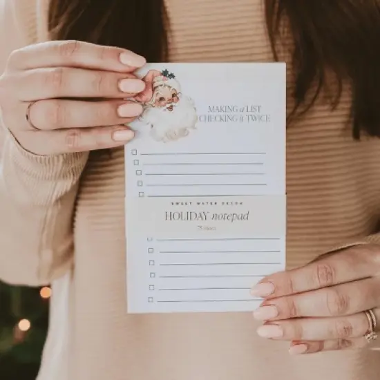 Sweet Water Decor Vintage Santa Tear Off Notepad image {1}