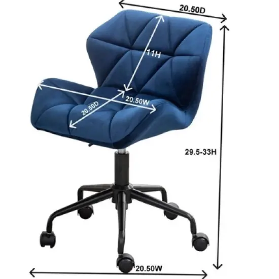 CAVINAS Adjustable Office Chair with Sturdy Metal Base,Comfort Gaming Chair,Swivel Upholstered Desk Chair for Adult, Student image {2}