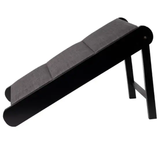 Pet Adobe Foldable Wooden Pet Ramp, Black/Gray image {5}