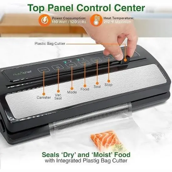 NutriChef Digital Food Vacuum Sealer System image {1}