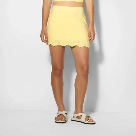 Women's Eyelet Mini A-Line Skirt - Wild Fable&trade; image {1}