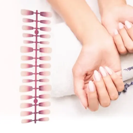 Unique Bargains Crescent Long Coffin Fake Nails 1 Pc image {2}