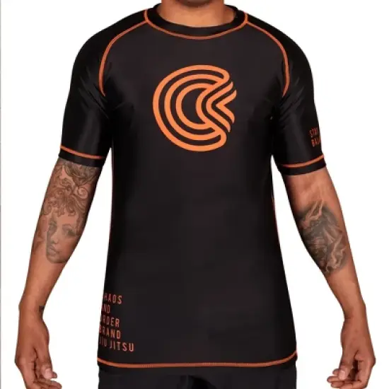 Chaos and Order Base Label V2 Short Sleeve BJJ Rashguard image {3}