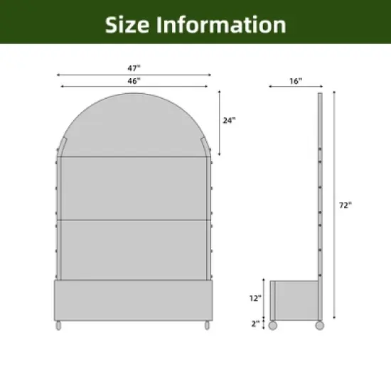 73" x 47" Wrought Iron Black Arch Planter Box with Climbing Rack (Parallel Line ) image {8}