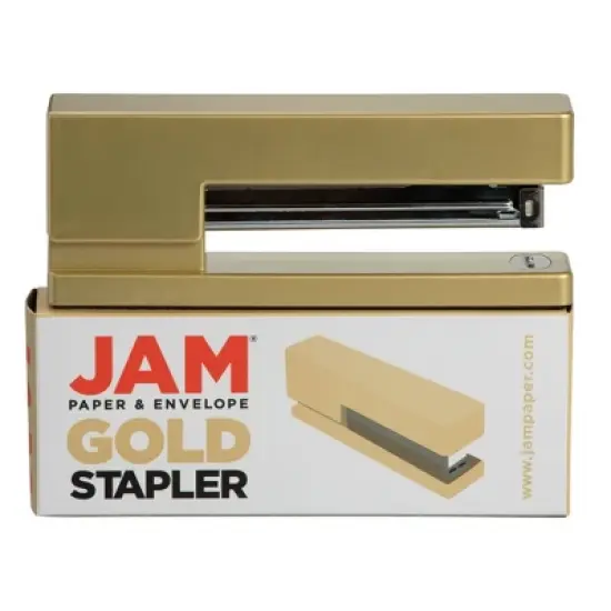 JAM Paper Modern Desk Stapler - Gold: Office Supplies, Plastic, Clips & Fasteners, 1.12" Height, 2.5" Width image {3}