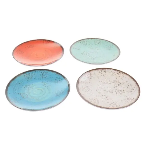 Elama Pryce 12 Piece Melamine Dinnerware Set is Assorted Colors image {3}
