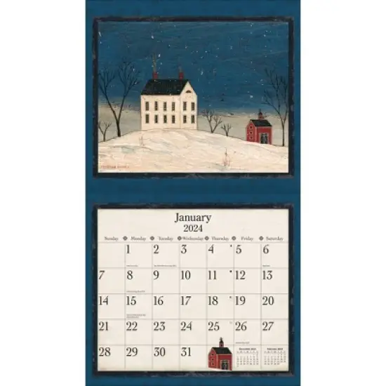 Lang 2024 Wall Calendar 24"x12" Warren Kimble image {1}