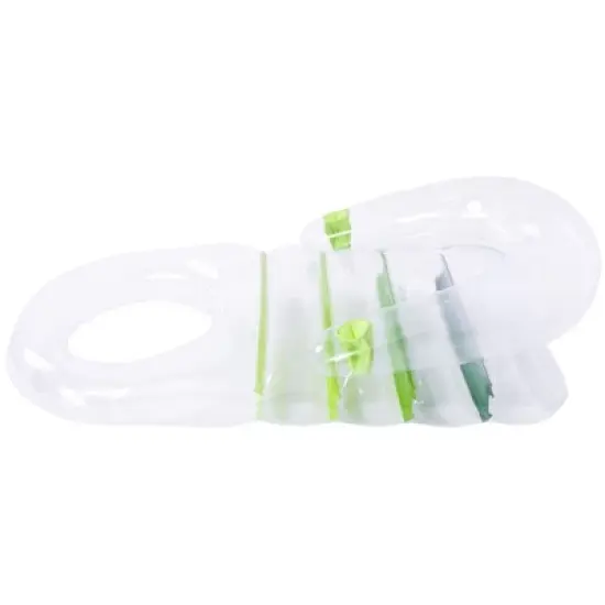 Pool Central 59" Green Transparent Inflatable Pool Lounger with Cup Holders image {1}