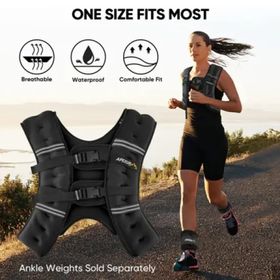 HOMLUX 30lbs Unisex Weighted Vest Fitness Gift for Men Women Strength Training Running Workout Equipment image {4}