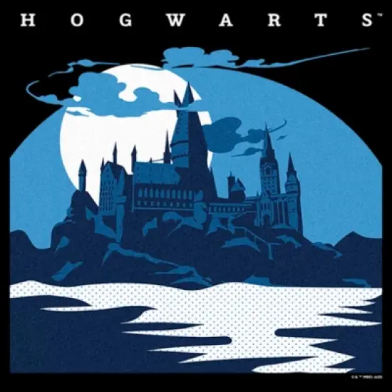 Junior's Harry Potter Hogwarts at Night T-Shirt image {1}
