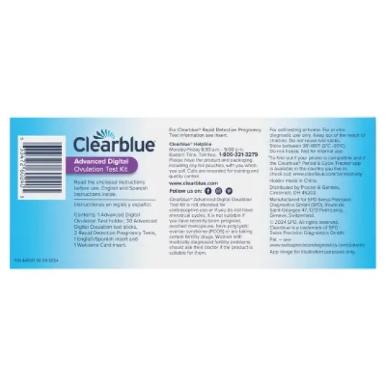 Clearblue Advanced Digital Ovulation Test + 2 Pregnancy Test - 30ct image {2}