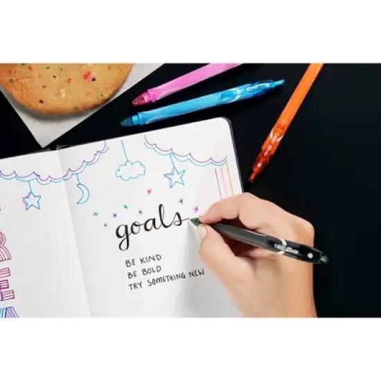 BIC Gel-ocity 3pk Gel Pens Medium Black Ink: Quick Drying 0.7mm School Supplies, Art & Office Stationery image {6}