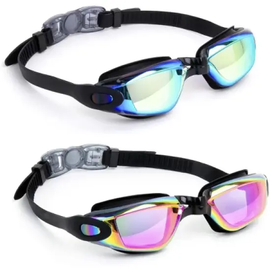 Link Active Swim Goggle With Fast Clasp Technology UV Protection Leak & Fog Proof Wide View Adult/Youth - 2 Pack image {10}