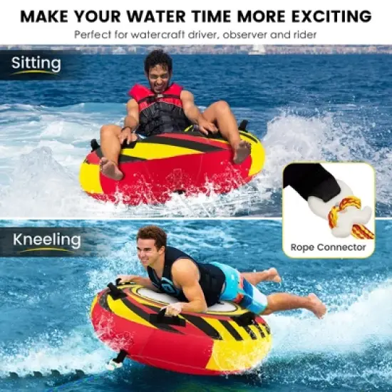 Costway Inflatable Towable Tubes for Boating Water Sport Towables for Boat to Pull image {7}