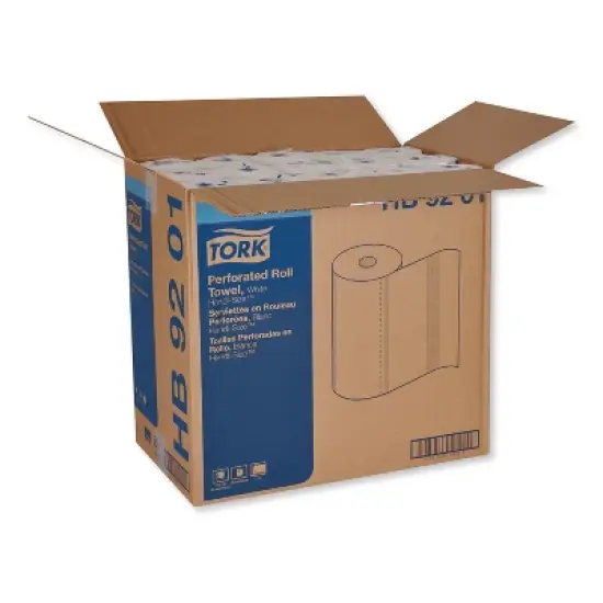 Tork Handi-Size Perforated Kitchen Roll Towel, 2-Ply, 11 x 6.75, White, 120/Roll, 30/Carton image {2}