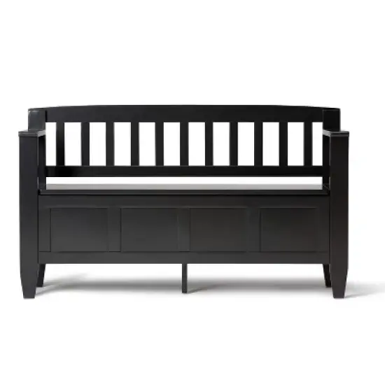 48" Riverside Solid Wood Entryway Storage Bench - Wyndenhall image {3}