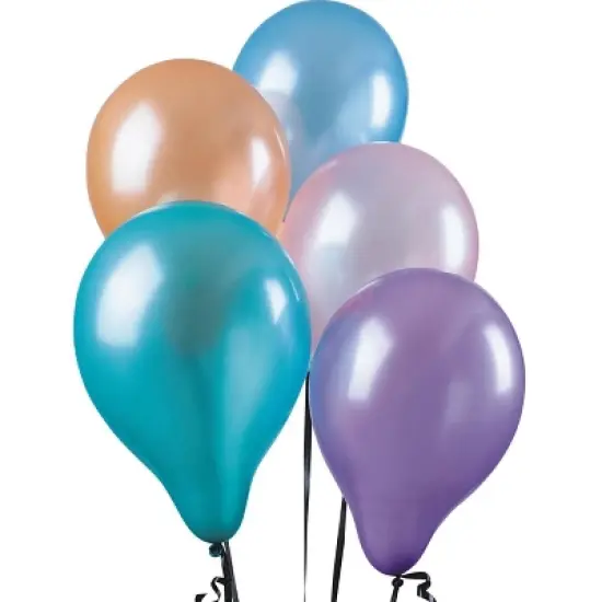 S&S Worldwide Assorted Pastel Pearltone Balloon 11in Pk100 image {1}