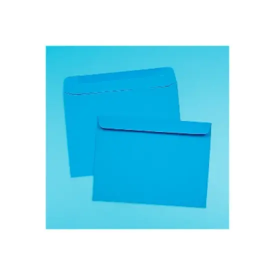 JAM Paper 9 x 12 Booklet Catalog Colored Envelopes Blue Recycled 100/Pack 5156774C image {3}