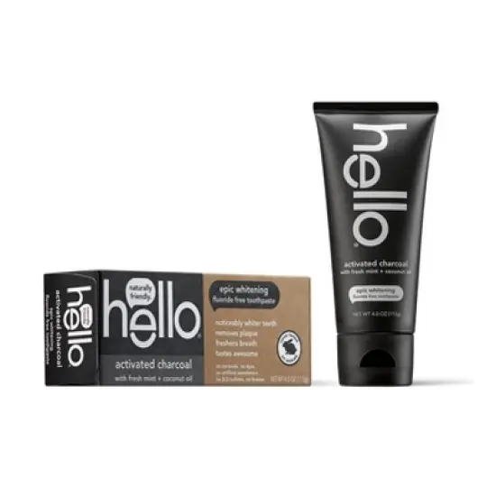 hello Charcoal Fluoride-Free Whitening Toothpaste - Fresh Mint - 4oz image {11}