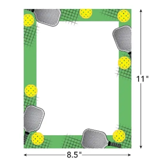 Great Papers Pickleball Everyday Letterhead Multicolor 50 Sheets/Pack (2025017) image {4}