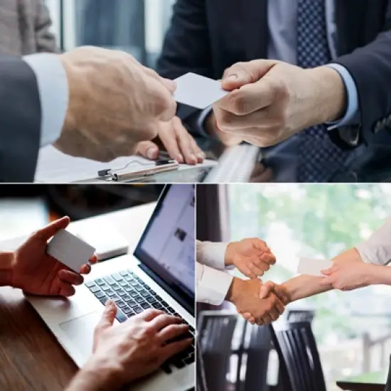 Unique Bargains Blank Metal Business Cards for Laser Engraving DIY 50 Pcs image {4}