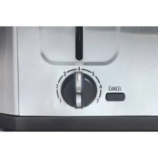Hamilton Beach 4 Slice Toaster Brushed Stainless Steel - 24714: Automatic Shut-Off, 1500W, Double Toaster, Silver image {2}