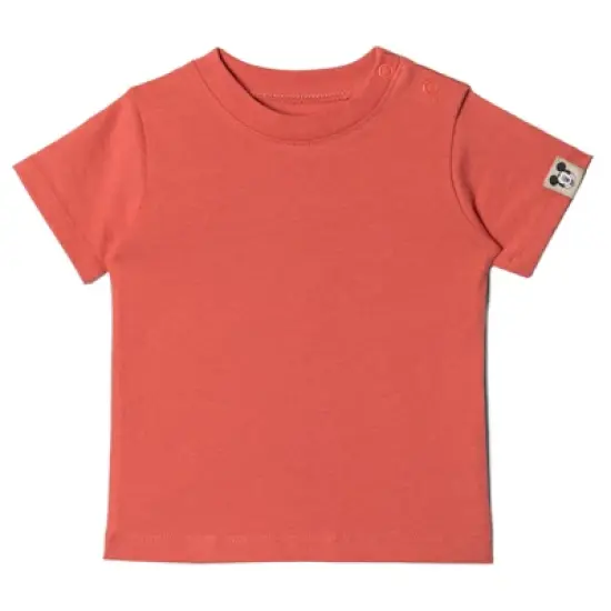 Disney Mickey Mouse Baby Twill Square Neck Short Overalls and and T-Shirt Outfit Set Newborn to Infant image {3}