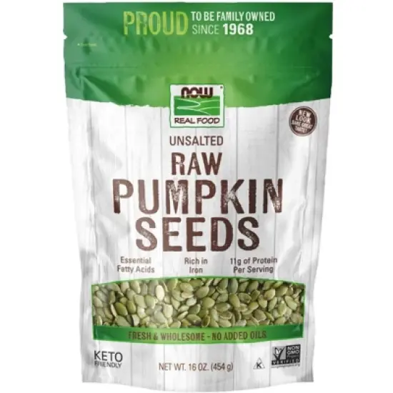 Raw Pumpkin Seeds Raw by Now Foods  -  1 lb Seed image {2}