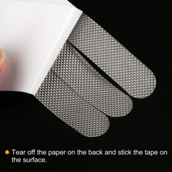 Unique Bargains Non Slip Bathtub Stickers Safety Shower Treads Adhesive Decal Square with Scraper Clear 0.66 Ft  x 0.79" image {3}