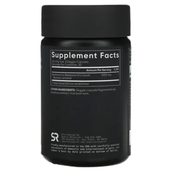Sports Research Berberine, 60 Veggie Capsules (500 mg per Capsule) image {1}
