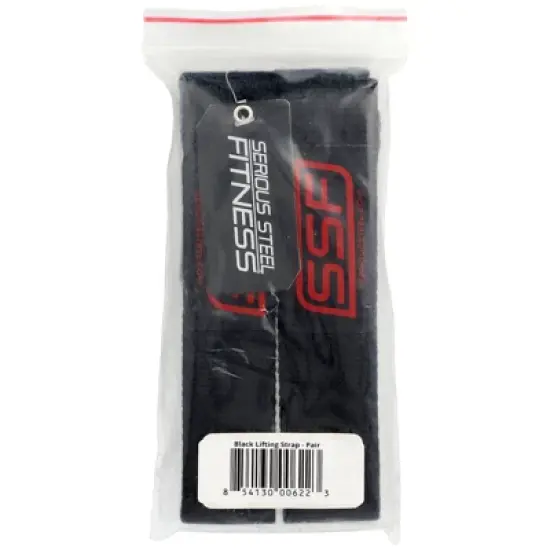 Serious Steel Fitness Black Lifting Strap, 1 Pair image {1}