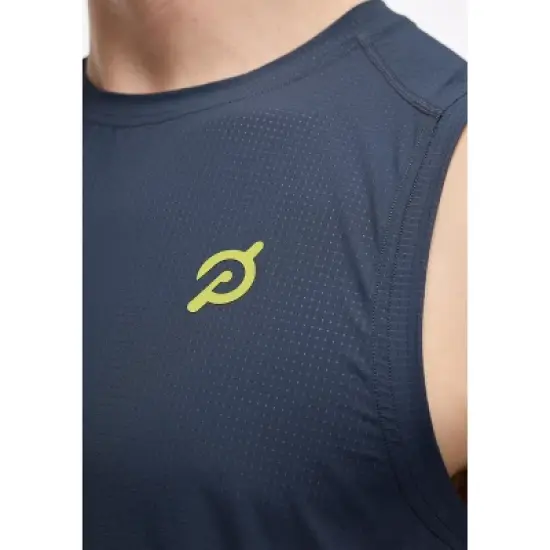 Peloton Men's Grid Jacquard Colorblock Tank, Blue Nights image {4}