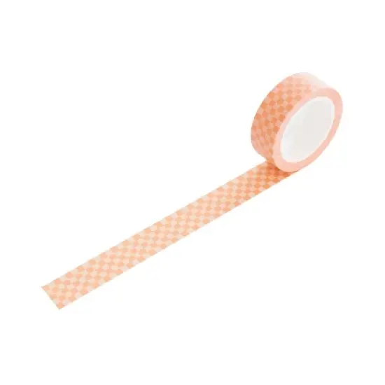 Jollity & Co. - Check It! Peaches N&rsquo; Cream Washi Tape - Pack of 1 Roll, 10 Meters image {4}