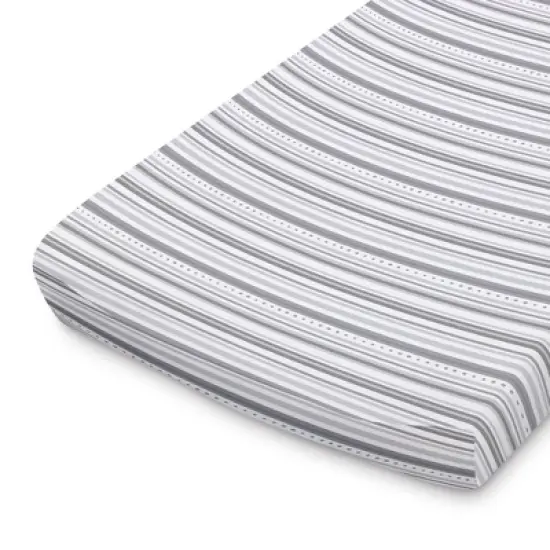 The Peanutshell Changing Pad Covers - Gray Elephants/Stripe 2pk image {3}