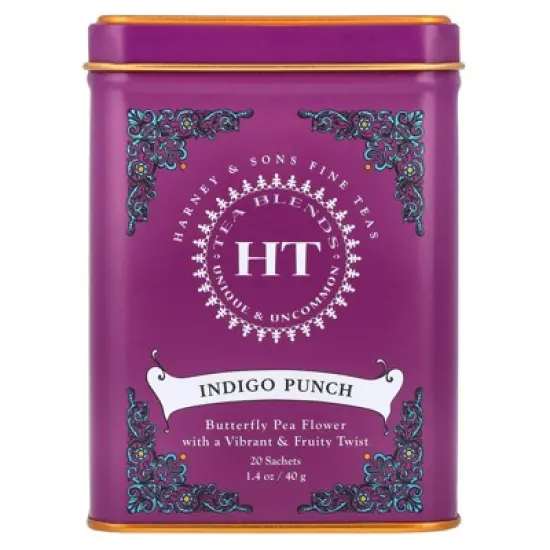 Harney & Sons HT Tea Blends, Indigo Punch, 20 Sachets, 1.4 oz (40 g) image {3}