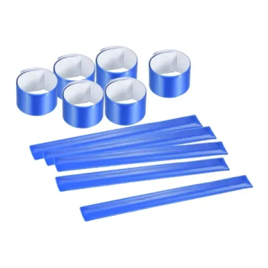 Unique Bargains High Visibility Reflective Arm Wrist Ankle Band for Night Running 12 Pcs image {7}