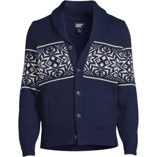 Lands' End Men's Shawl Cardigan image {3}