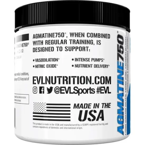 Evlution Nutrition Agmatine750 - Vasodilation Support - Unflavored - 100 Servings image {3}