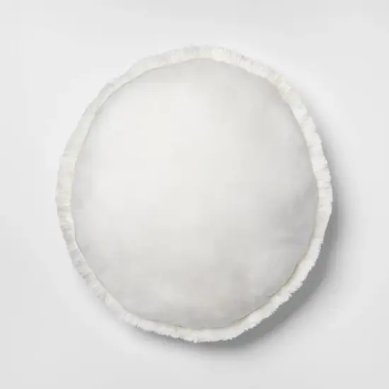 Faux Fur Floor Kids' Pillow Cream - Pillowfort&trade; image {3}