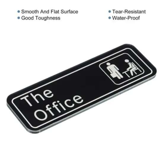 Unique Bargains Acrylic Self-Adhesive Home Business the Office Sign image {3}
