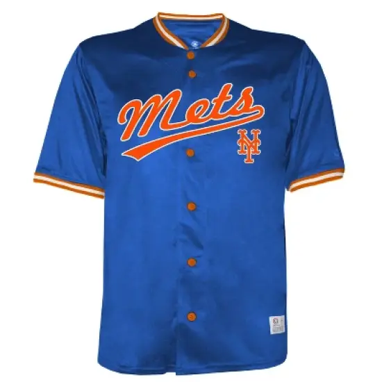 MLB New York Mets Men's Button Down Jersey image {2}