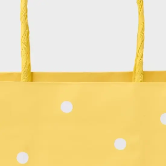 Small Gift Bag with White Dots on Yellow - Spritz&trade; image {2}