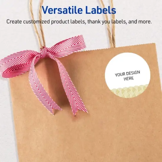 Avery Round Labels, Gold Lace Trim Pattern, 2" Diameter, 120 Total image {5}