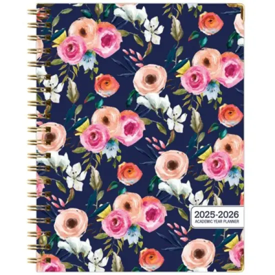 Global Printed Products Hardcover AY 2025-2026 Fashion Planner - 8.5"x11" (Small Navy Floral) image {7}