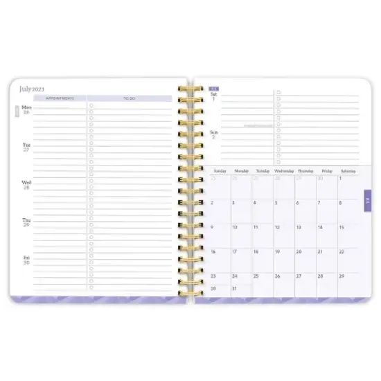 Plato 2023-2024 Desk Planner 7.125"x7.75" Crackled Blush image {2}